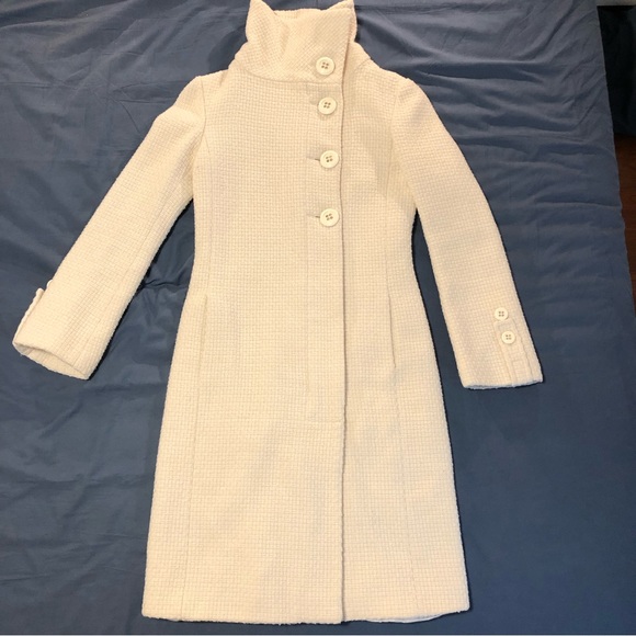 ❌ Soia & Kyo Long Cream Wool Blend Coat - Picture 2 of 14